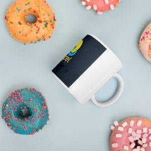 White glossy mug